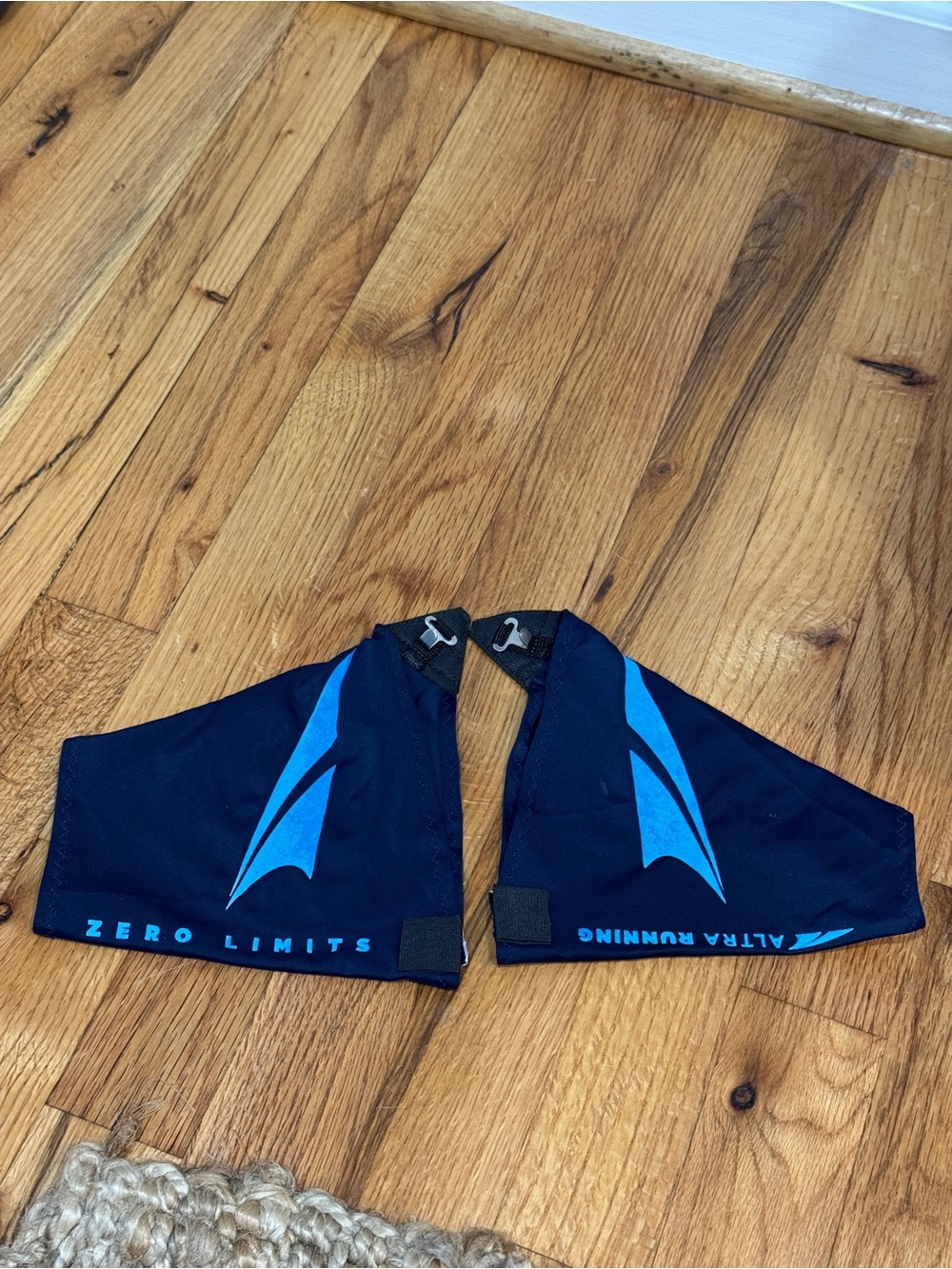 Navy Blue Gaiters with Light Blue Accent
